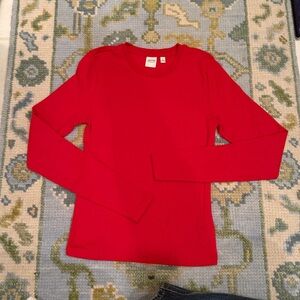 Aritzia Bold Red Knit Top